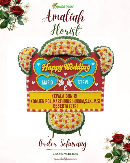 Papan Bunga Pernikahan Wirun